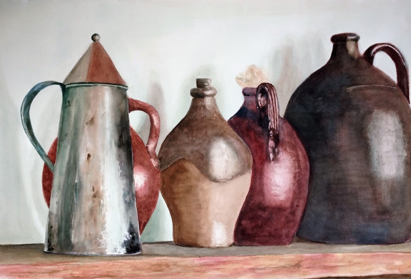 In the Armory Kitchen, Watercolor, 22" x 15"